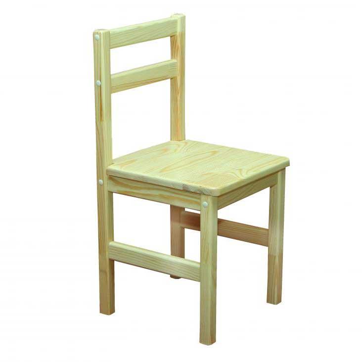 Стілець для дитячого садочку дерев'яний, з брусу (сосна), ростова група №2,(ТОВ ‘’АЛМАНТ’’), 280х290х570 мм